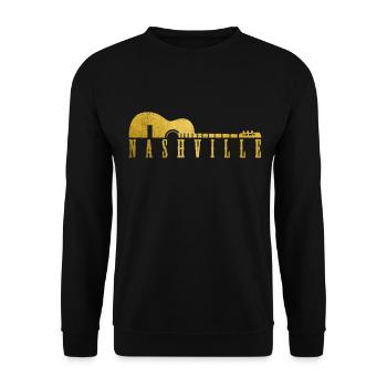 Nashville Tennessee Musique country - Sweat-shirt Unisexe - noir - Devant - Alina (178cm) & Michal (187cm)