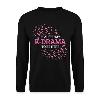 K-Drama K-Pop Fan Gift Korean - Unisex Sweatshirt - black - Front - Alina (178cm) & Michal (187cm)