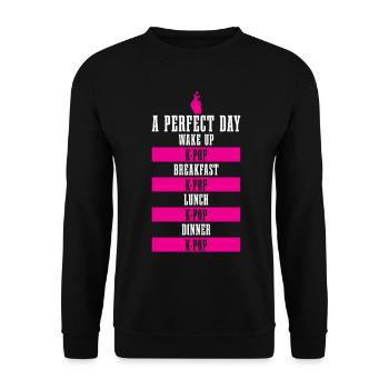 K-Pop Fan Geschenk Koreanische Popmusik - Unisex Pullover - Schwarz - Vorne - Alina (178cm) & Michal (187cm)