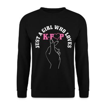 K-Pop Fan Geschenk Koreanische Popmusik - Unisex Pullover - Schwarz - Vorne - Alina (178cm) & Michal (187cm)