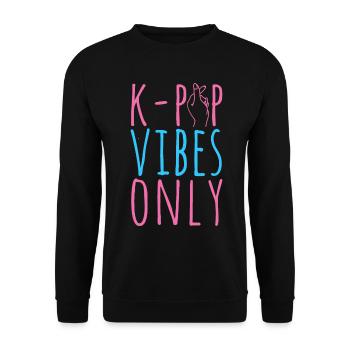 K-Pop-Fan Geschenk Koreanische Popmusik - Unisex Pullover - Schwarz - Vorne - Alina (178cm) & Michal (187cm)
