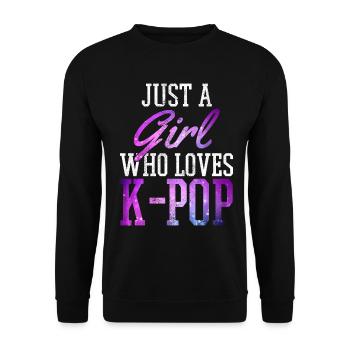 K-Pop-Fan Geschenk Koreanische Popmusik - Unisex Pullover - Schwarz - Vorne - Alina (178cm) & Michal (187cm)