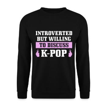 K-Pop-Fan Geschenk Koreanische Popmusik - Unisex Pullover - Schwarz - Vorne - Alina (178cm) & Michal (187cm)
