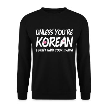 K-Drama K-Pop Fan Gift Korean - Unisex Sweatshirt - black - Front - Alina (178cm) & Michal (187cm)