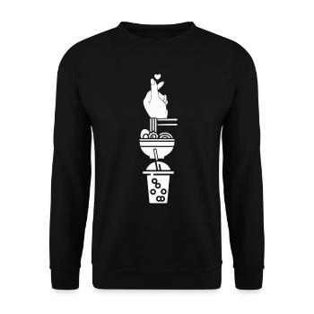 K-Pop-Fan Geschenk Koreanische Popmusik - Unisex Pullover - Schwarz - Vorne - Alina (178cm) & Michal (187cm)
