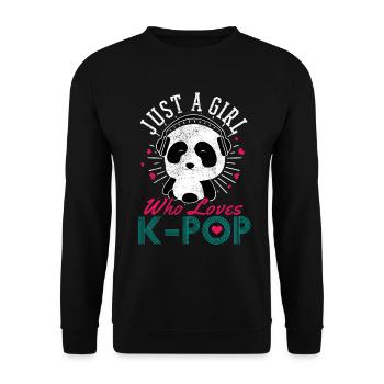 K-Pop Fan Geschenk Koreanische Popmusik - Unisex Pullover - Schwarz - Vorne - Alina (178cm) & Michal (187cm)