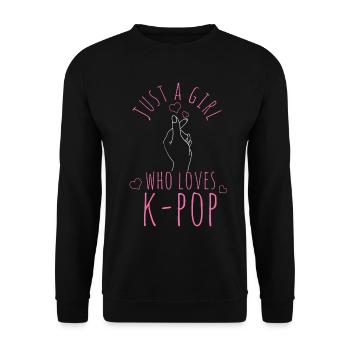 K-Pop-Fan Geschenk Koreanische Popmusik - Unisex Pullover - Schwarz - Vorne - Alina (178cm) & Michal (187cm)