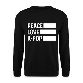 K-Pop Fan Geschenk Koreanische Popmusik - Unisex Pullover - Schwarz - Vorne - Alina (178cm) & Michal (187cm)