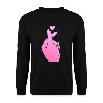 K-Pop Fan Gift Korean Pop Music - Unisex Sweatshirt - black - Front - Alina (178cm) & Michal (187cm)