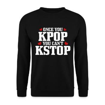 K-Pop-Fan Geschenk Koreanische Popmusik - Unisex Pullover - Schwarz - Vorne - Alina (178cm) & Michal (187cm)