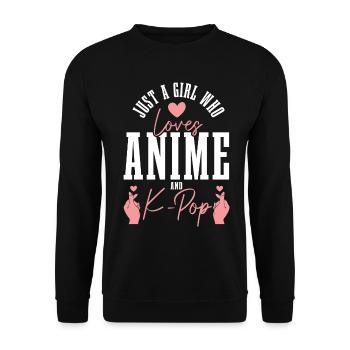 K-Pop-Fan Geschenk Koreanische Popmusik - Unisex Pullover - Schwarz - Vorne - Alina (178cm) & Michal (187cm)