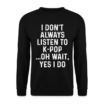 K-Pop-Fan Geschenk Koreanische Popmusik - Unisex Pullover - Schwarz - Vorne - Alina (178cm) & Michal (187cm)