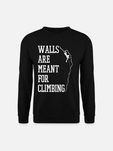 Klettern Bouldern Kletterer Geschenk - Unisex Pullover - Schwarz