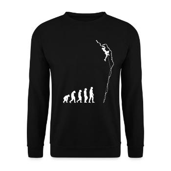 Climbing Bouldering Climber Gift - Unisex Sweatshirt - black - Front - Alina (178cm) & Michal (187cm)