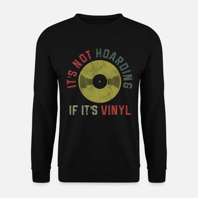 Vinyl Schallplatte Vintage DJ Geschenk - Unisex Pullover - Schwarz