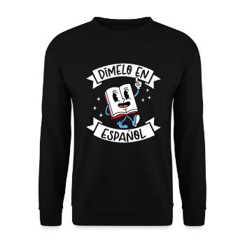 Spanish Teacher Maestra Bilingual Teacher - Unisex Sweatshirt - black - Front - Alina (178cm) & Michal (187cm)
