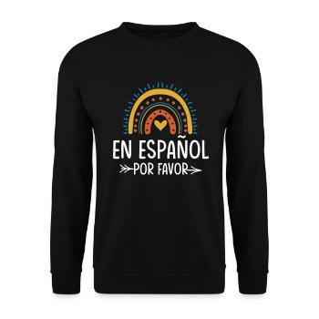 Spanish Teacher Maestra Bilingual Teacher - Unisex Sweatshirt - black - Front - Alina (178cm) & Michal (187cm)