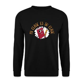 Spanish Teacher Maestra Bilingual Teacher - Unisex Sweatshirt - black - Front - Alina (178cm) & Michal (187cm)