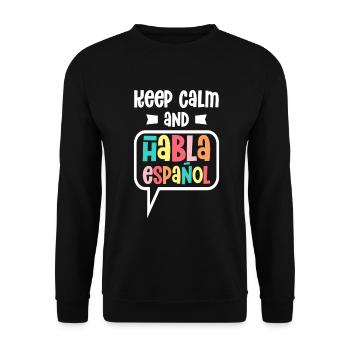 Spanish Teacher Maestra Bilingual Teacher - Unisex Sweatshirt - black - Front - Alina (178cm) & Michal (187cm)