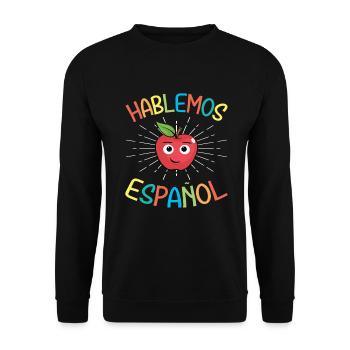 Spanish Teacher Maestra Bilingual Teacher - Unisex Sweatshirt - black - Front - Alina (178cm) & Michal (187cm)