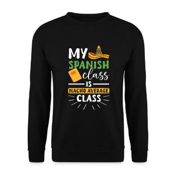 Spanish Teacher Maestra Bilingual Teacher - Unisex Sweatshirt - black - Front - Alina (178cm) & Michal (187cm)