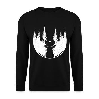 Vinyl Schallplatte Sammler DJ Geschenk - Unisex Pullover - Schwarz - Vorne - Alina (178cm) & Michal (187cm)