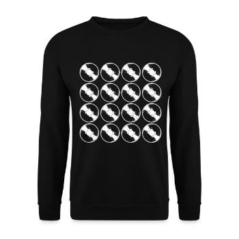 Vinyl Schallplatte Sammler DJ Geschenk - Unisex Pullover - Schwarz - Vorne - Alina (178cm) & Michal (187cm)