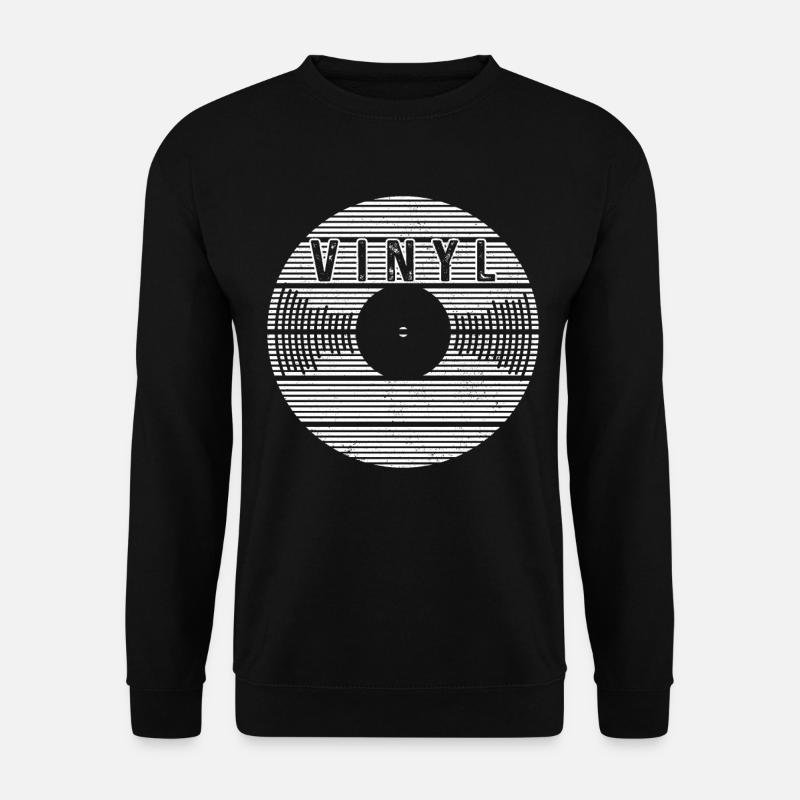 Vinyl Schallplatte Sammler DJ Geschenk - Unisex Pullover - Schwarz