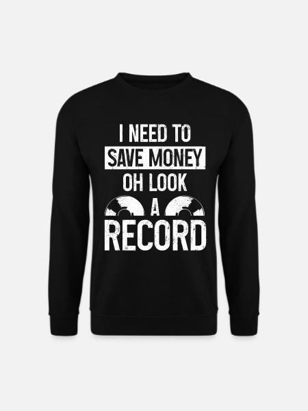 Vinyl Schallplatte Sammler DJ Geschenk - Unisex Pullover - Schwarz