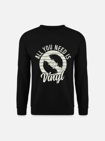 Disque vinyle collection DJ cadeau - Sweat-shirt Unisexe - noir