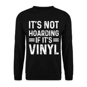 Vinyl Schallplatte Sammler DJ Geschenk - Unisex Pullover - Schwarz - Vorne - Alina (178cm) & Michal (187cm)