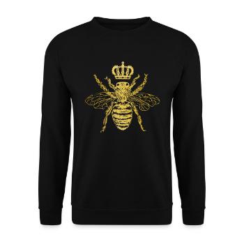Queen Beekeeper Bee Vintage - Unisex Sweatshirt - black - Front - Alina (178cm) & Michal (187cm)