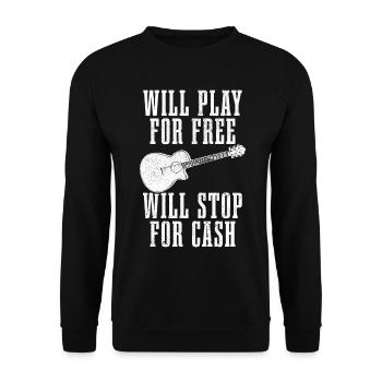 Guitare guitariste drôle cadeau - Sweat-shirt Unisexe - noir - Devant - Alina (178cm) & Michal (187cm)