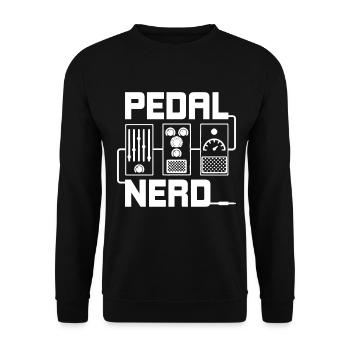 Gitarre Vintage Gitarrist Geschenk - Unisex Pullover - Schwarz - Vorne - Alina (178cm) & Michal (187cm)