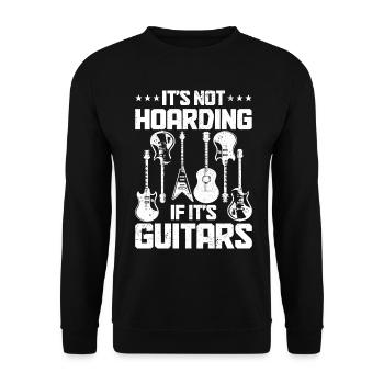 Gitarre Vintage Gitarrist Geschenk - Unisex Pullover - Schwarz - Vorne - Alina (178cm) & Michal (187cm)