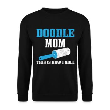 Goldendoodle Dog The Dood Gift - Unisex Sweatshirt - black - Front - Alina (178cm) & Michal (187cm)