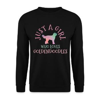Goldendoodle Dog The Dood Gift - Unisex Sweatshirt - black - Front - Alina (178cm) & Michal (187cm)