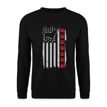 Goldendoodle Hund Amerika Geschenk - Unisex Pullover - Schwarz - Vorne - Alina (178cm) & Michal (187cm)