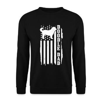 Goldendoodle Chien Doodle Papa Cadeau - Sweat-shirt Unisexe - noir - Devant - Alina (178cm) & Michal (187cm)