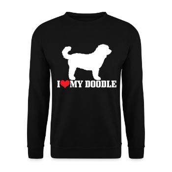 Goldendoodle Dog The Dood Gift - Unisex Sweatshirt - black - Front - Alina (178cm) & Michal (187cm)