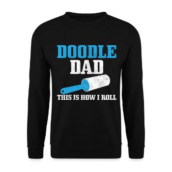 Goldendoodle Chien Doodle Papa Cadeau - Sweat-shirt Unisexe - noir - Devant - Alina (178cm) & Michal (187cm)