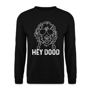 Goldendoodle Dog The Dood Gift - Unisex Sweatshirt - black - Front - Alina (178cm) & Michal (187cm)