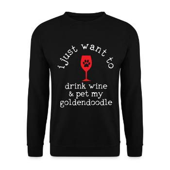 Goldendoodle Dog The Dood Gift - Unisex Sweatshirt - black - Front - Alina (178cm) & Michal (187cm)