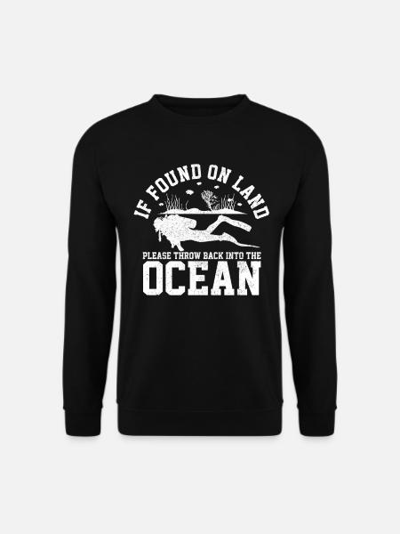 Tauchen Lustig Vintage Taucher Geschenk - Unisex Pullover - Schwarz