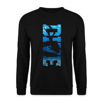 Diving Funny Vintage Diver Gift - Unisex Sweatshirt - black - Front - Alina (178cm) & Michal (187cm)