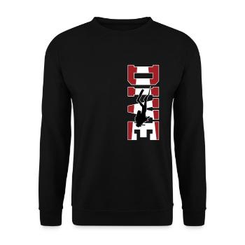 Diving Funny Vintage Diver Gift - Unisex Sweatshirt - black - Front - Alina (178cm) & Michal (187cm)