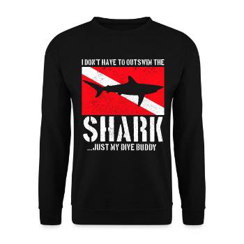 Diving Funny Vintage Diver Gift - Unisex Sweatshirt - black - Front - Alina (178cm) & Michal (187cm)