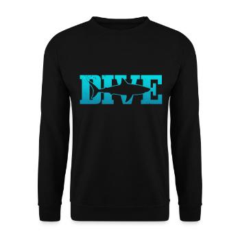 Diving Funny Vintage Diver Gift - Unisex Sweatshirt - black - Front - Alina (178cm) & Michal (187cm)