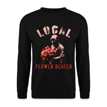 Local marchand de fleurs aquarelle artistique floral - Sweat-shirt Unisexe - noir - Devant - Alina (178cm) & Michal (187cm)