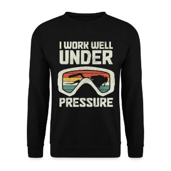 Tauchen Lustig Vintage Taucher Geschenk - Unisex Pullover - Schwarz - Vorne - Alina (178cm) & Michal (187cm)
